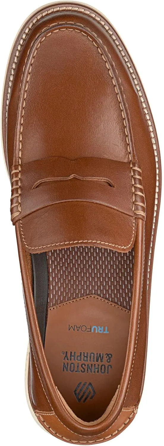 Johnston & Murphy Upton Penny Loafer Men’s Shoe, Dress Leather Shoes for Men, Men’s Driver Shoes, Slip-On Moccasins for Men