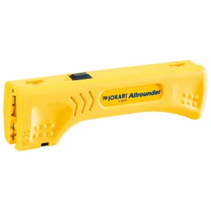 JOKARI 30900 Allrounder Cable Stripper for Multiple Round and Flat Cables, Yellow