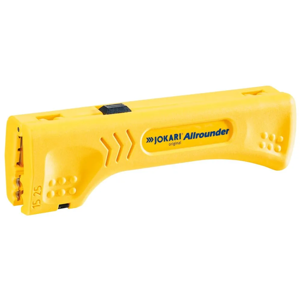 JOKARI 30900 Allrounder Cable Stripper for Multiple Round and Flat Cables, Yellow