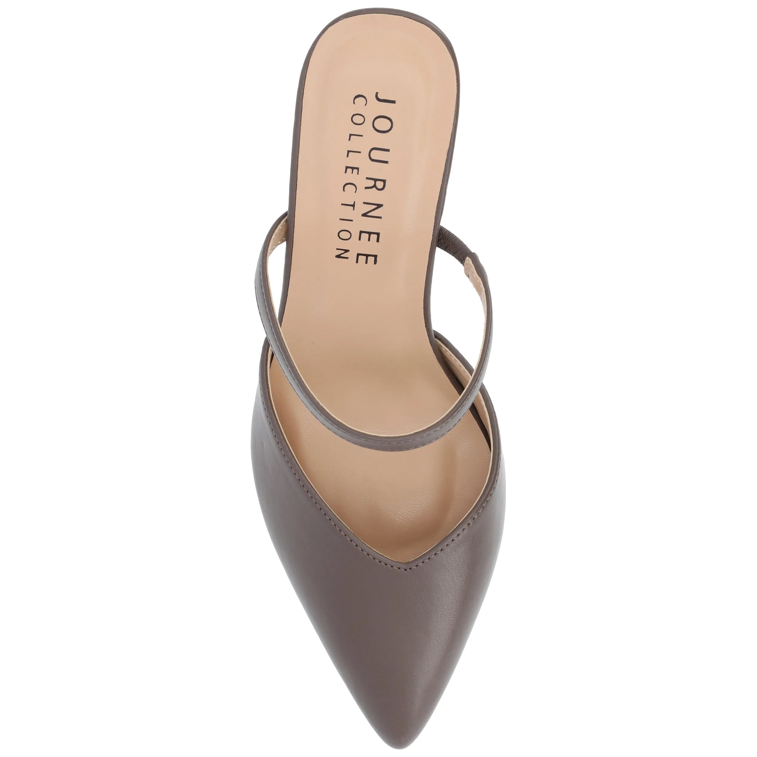Journee Collection Women's Yvon SuperNatural Shades Pointed Toe Mule Pumps