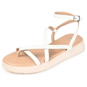 Journee Womens Jeselia Tru Comfort Foam Ankle Strap Flat Sandals