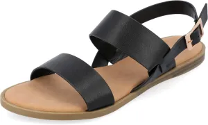 Journee Womens Lavine Multi Strap Flat Sandals