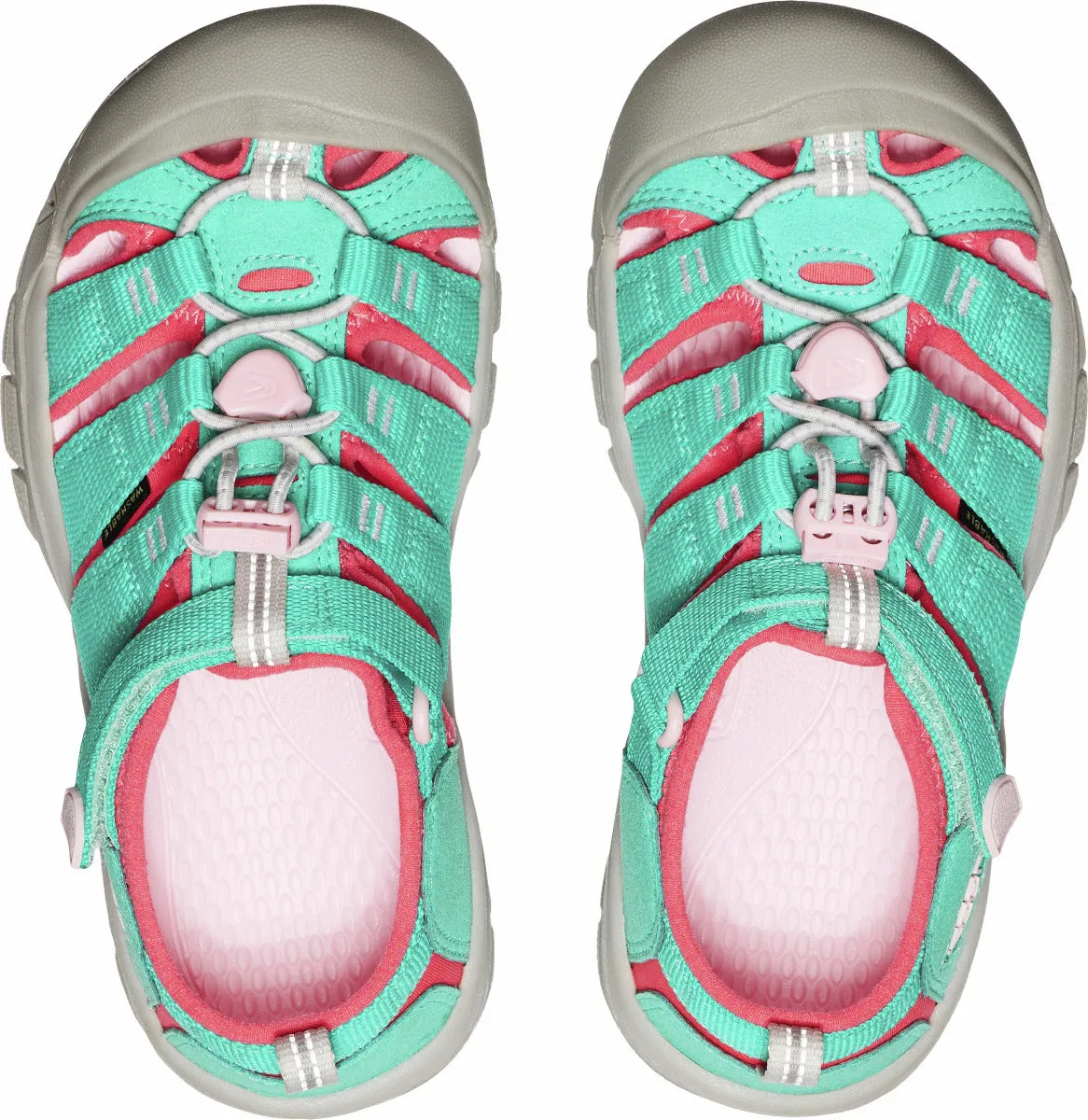 KEEN 1030792 Big Kids' Newport H2 - Bright Aqua/Pink-A-Boo