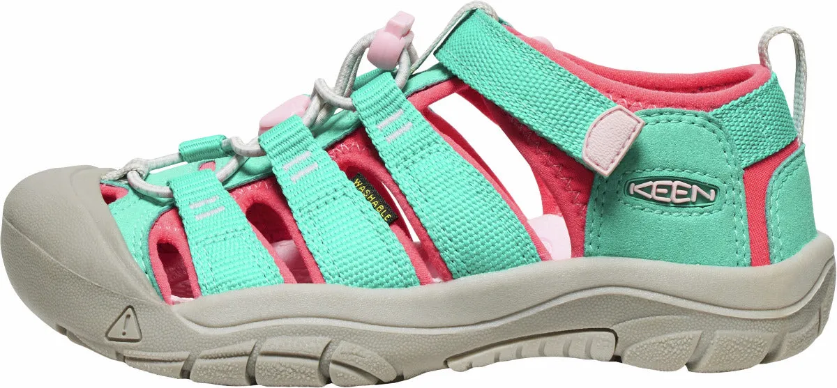 KEEN 1030792 Big Kids' Newport H2 - Bright Aqua/Pink-A-Boo