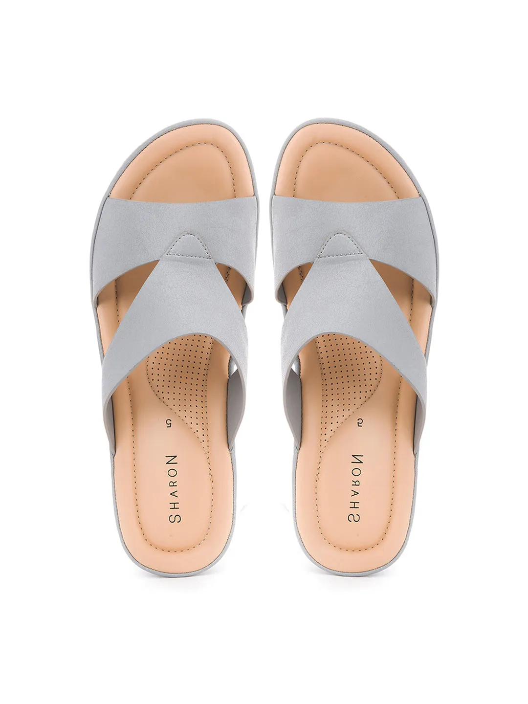 Khadim Sharon Wedge Heel Mule Slip On Sandal for Women
