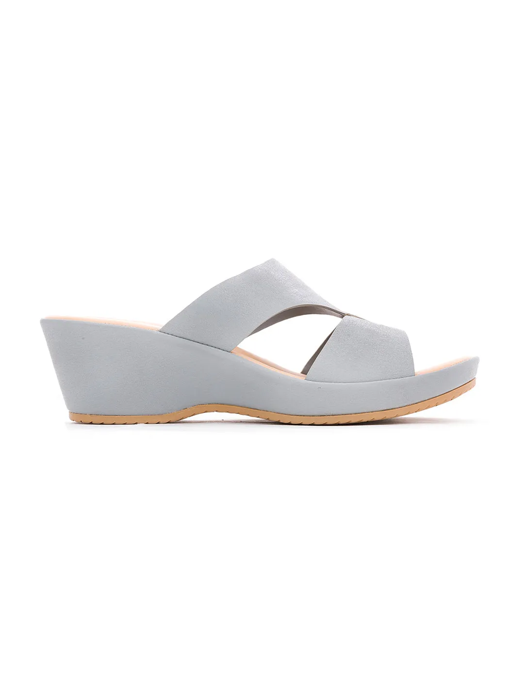 Khadim Sharon Wedge Heel Mule Slip On Sandal for Women