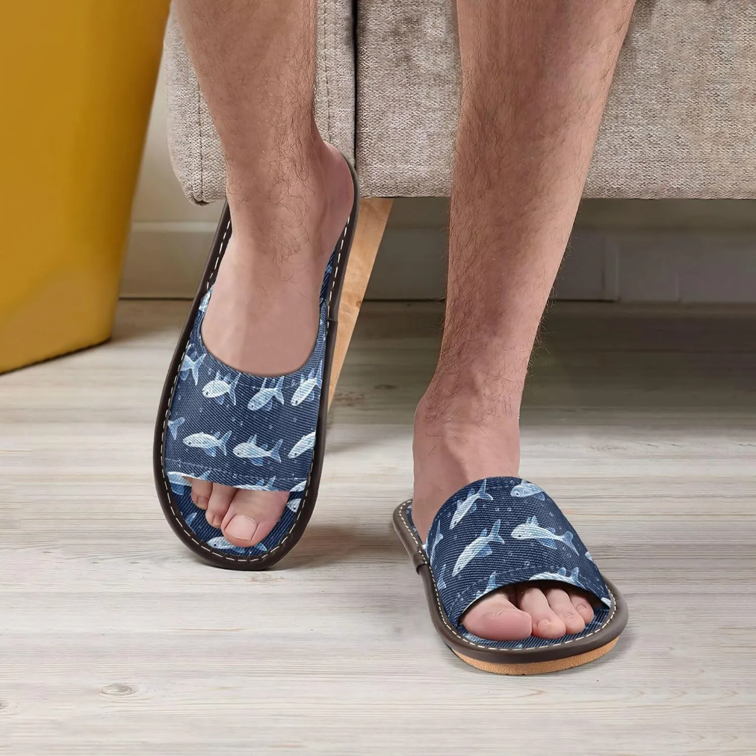 KLL Men and Women Slippers Indoor and Outdoor Ultralight Cute Open Toe Home Shoes for Pool, Hotel, Travel