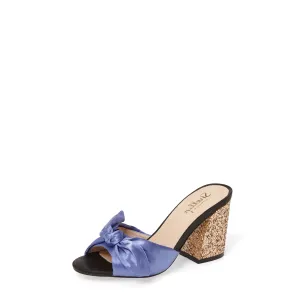 knot Satin London Mule Customer-favorite Sandals glittering block Shellys Slide heel Blue Dannell Autumn sale