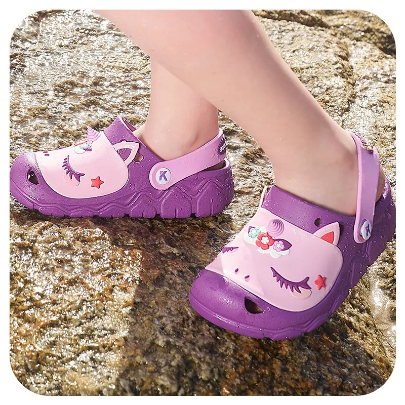 Kocotree Children&#39;s Slippers For Boys and Girls Summer Anti Slip Baby Hole Shoes Indoor Home Sandals and Slippers