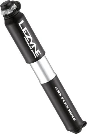 LEZYNE Pressure Drive Bicycle Tire Hand Pump, High Pressure 120psi, Presta & Schrader, ABS Flex Hose, Compact Bike Pump