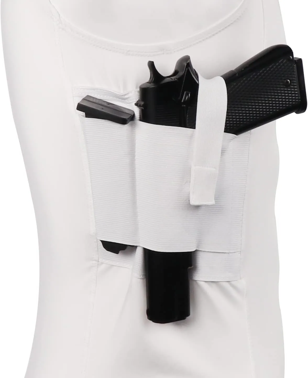 Lilcreek Scoop Neck Conceal Carry Shirts for Men: Undercover Concealed Carry Clothing with Gun Holster