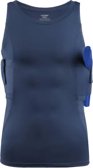 Lilcreek Scoop Neck Conceal Carry Shirts for Men: Undercover Concealed Carry Clothing with Gun Holster