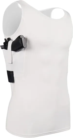 Lilcreek Scoop Neck Conceal Carry Shirts for Men: Undercover Concealed Carry Clothing with Gun Holster
