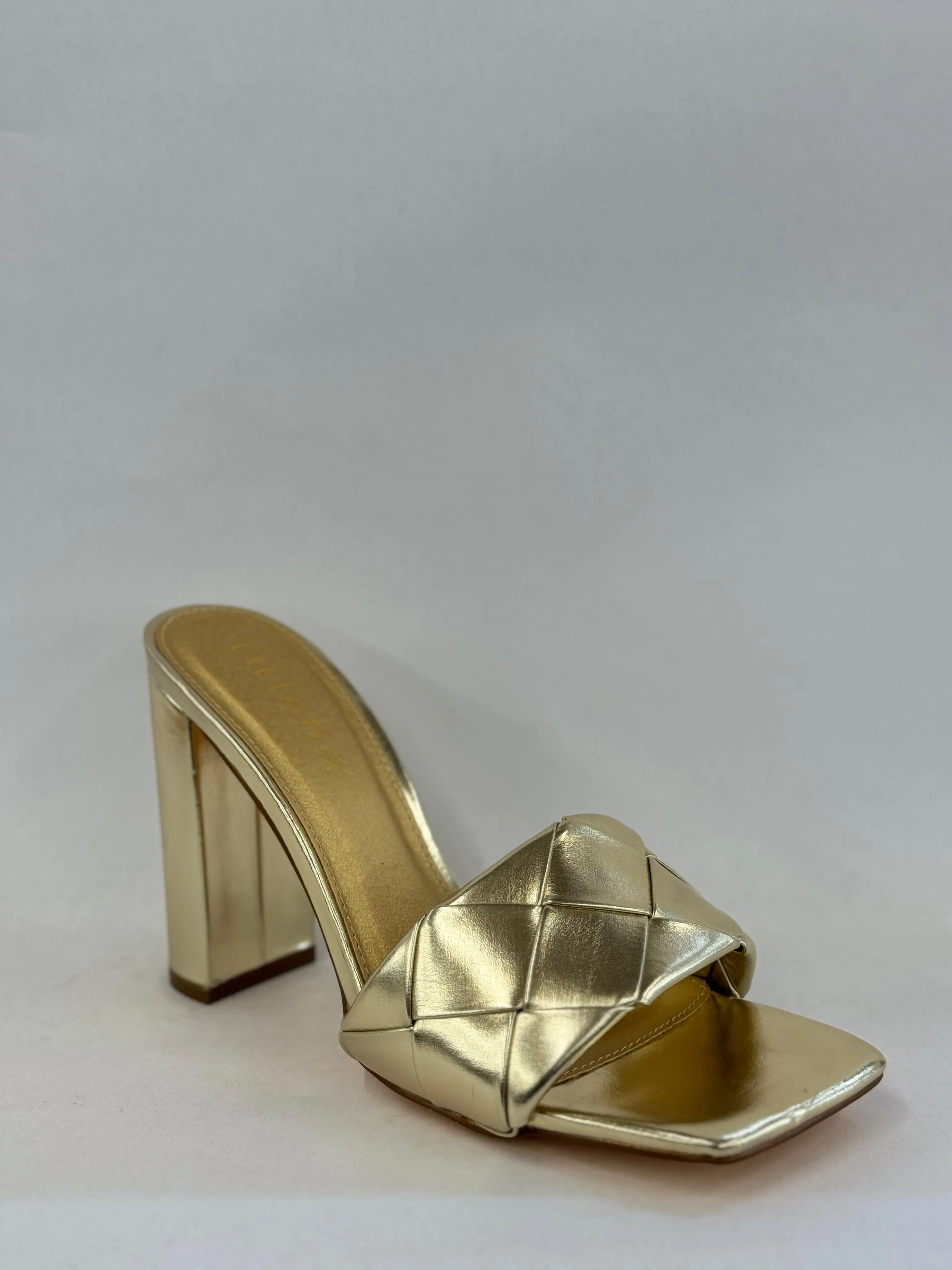 Liliana Mable-1 Women Block Heel Braided Mule Heel Sandals