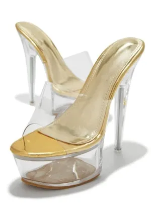 Lily Mafia-4 Fashion Clear Platform Round Open Toe Stiletto Heel Mule-Nude