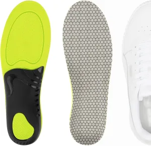 Linkidea 2 Pairs Arch Support Shoe Insoles Compatible with Puma Club 5v5, Carina V2.0, Tazon 6, Replacement Shoe Inserts, Shock Absorption Cushion (US Men 4.5-5/Women 6-6.5)