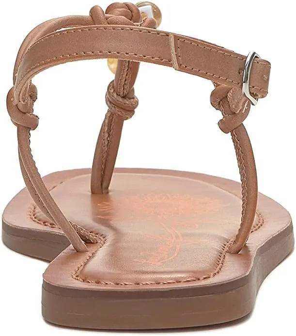 Lucky Brand Women's Beiwen Beaded T-Strap Sandal Flat