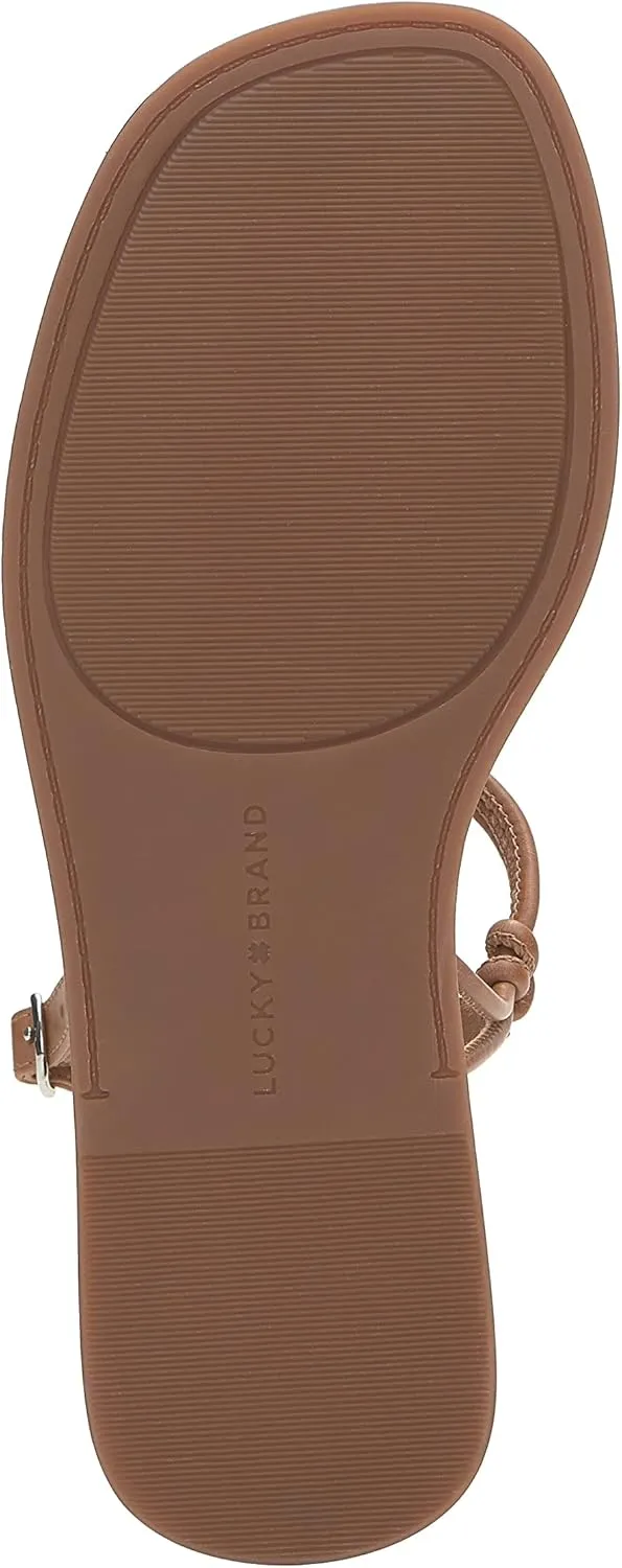 Lucky Brand Women's Beiwen Beaded T-Strap Sandal Flat