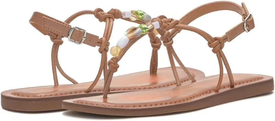 Lucky Brand Women's Beiwen Beaded T-Strap Sandal Flat