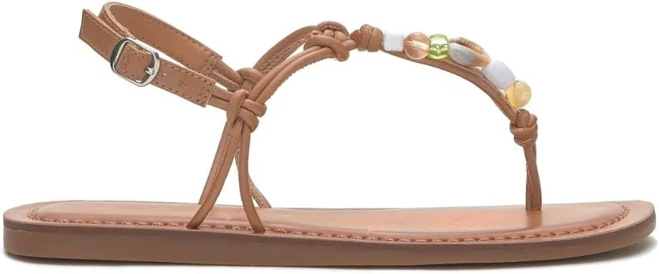 Lucky Brand Women's Beiwen Beaded T-Strap Sandal Flat