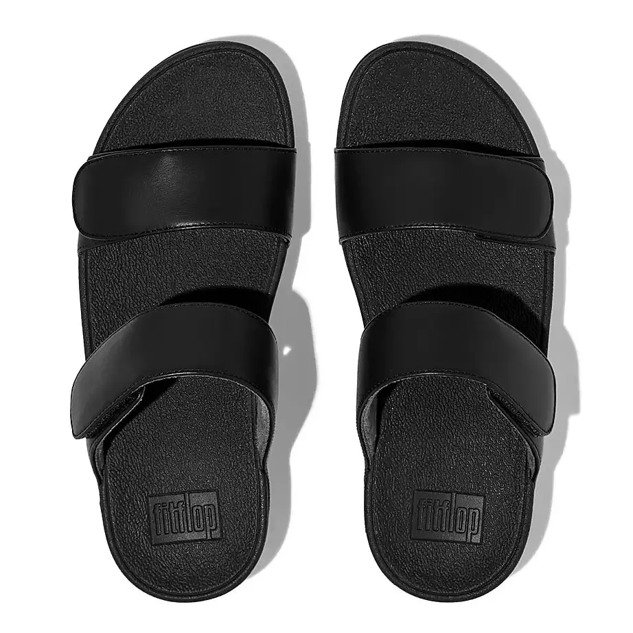 Lulu Adjustable Leather Slides