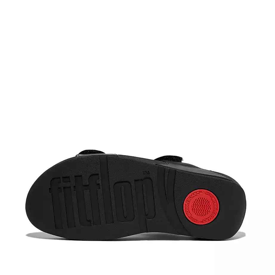 Lulu Adjustable Leather Slides