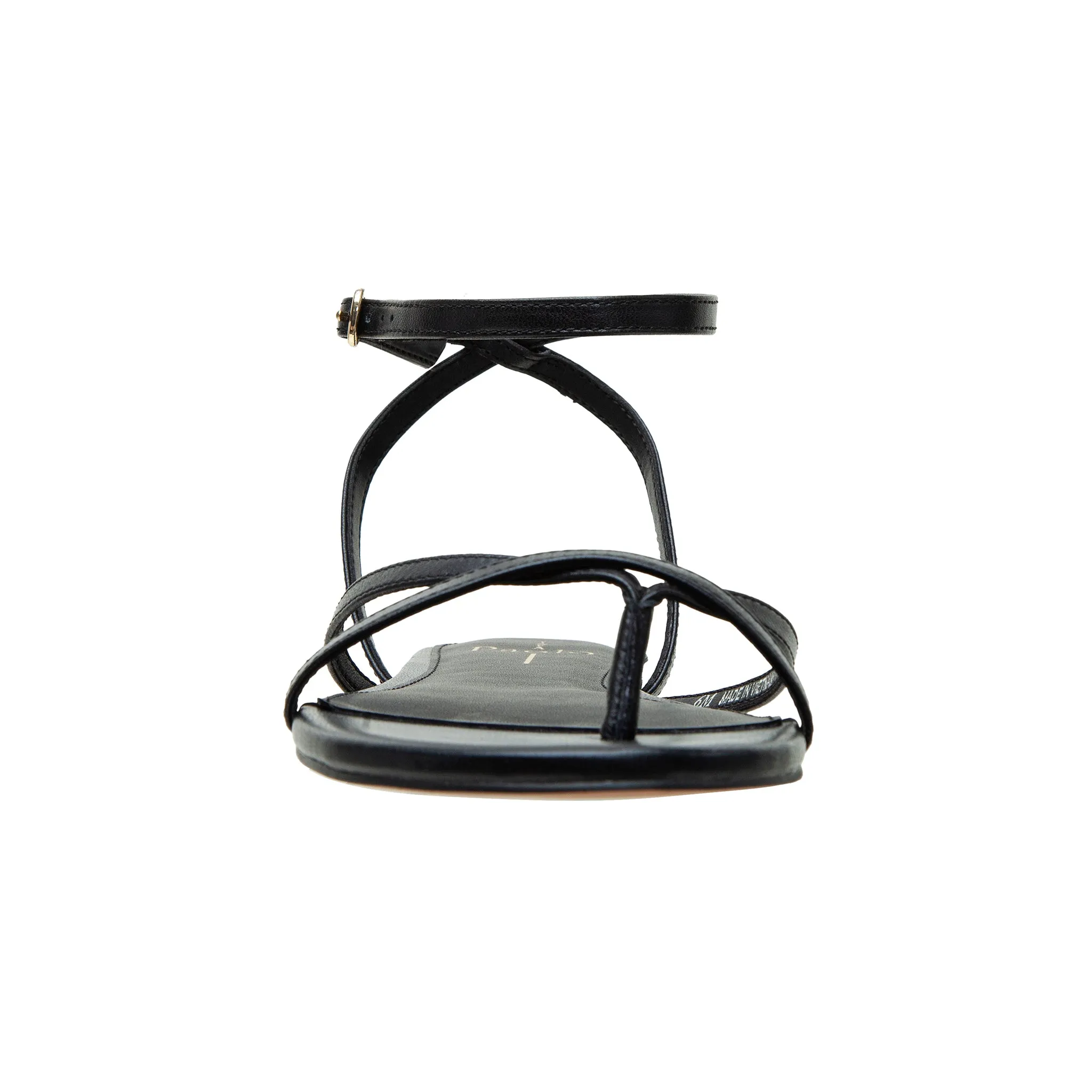 LUZ | Strappy Ankle Wrap Flat Leather Sandals