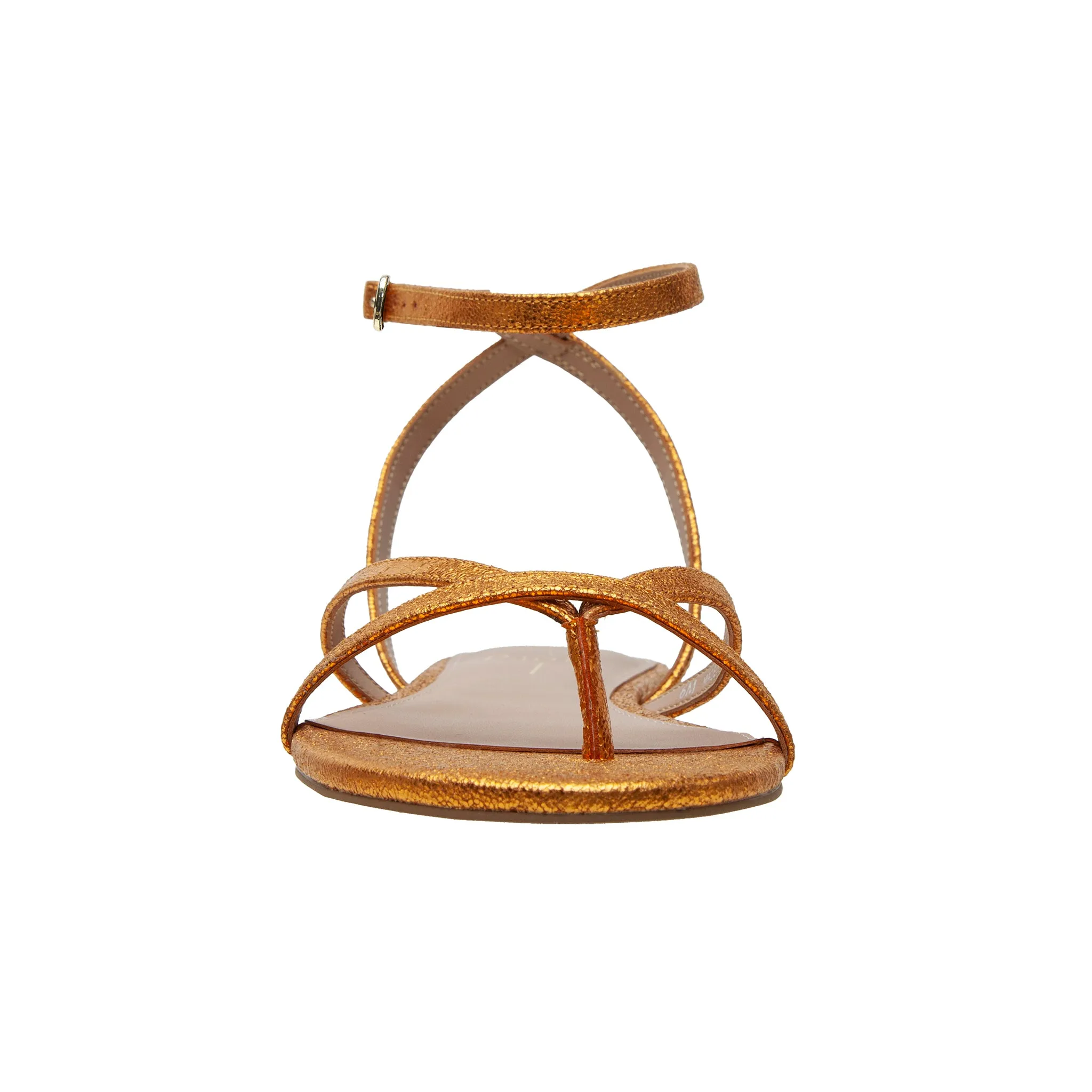 LUZ | Strappy Ankle Wrap Flat Leather Sandals