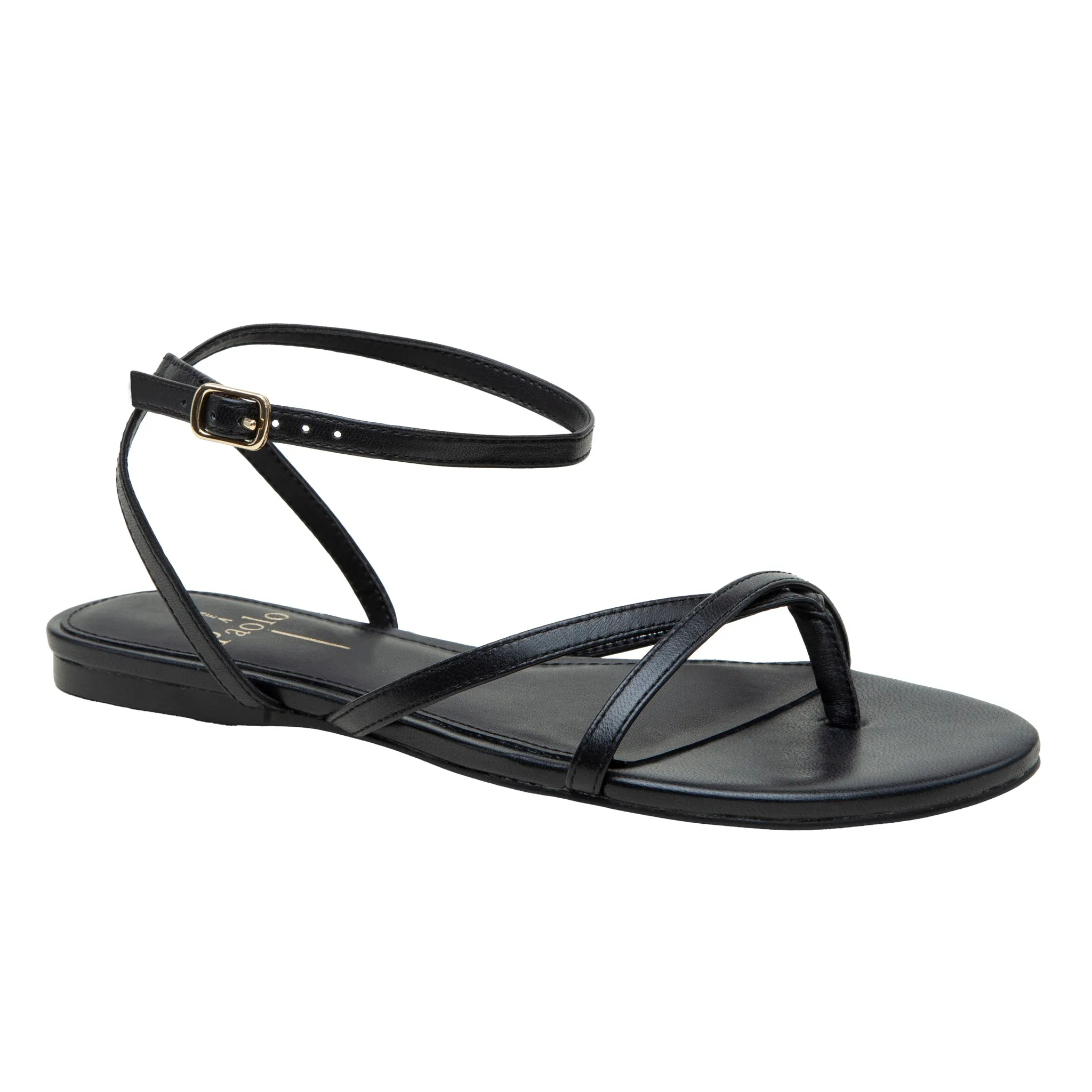 LUZ | Strappy Ankle Wrap Flat Leather Sandals