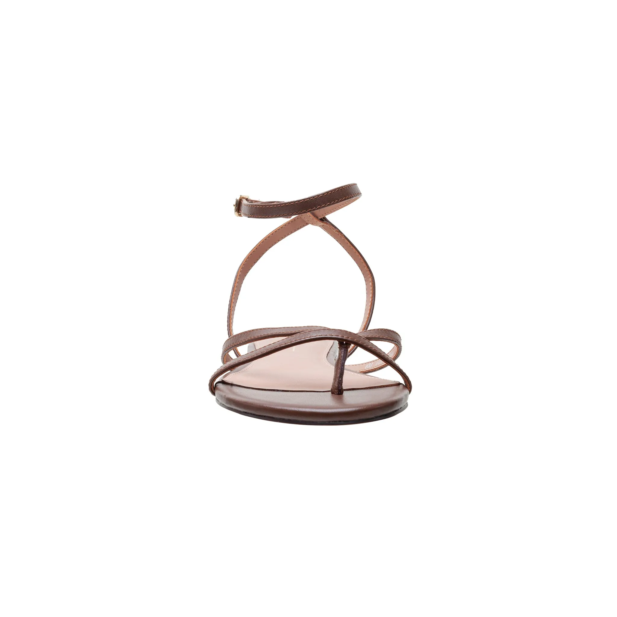 LUZ | Strappy Ankle Wrap Flat Leather Sandals
