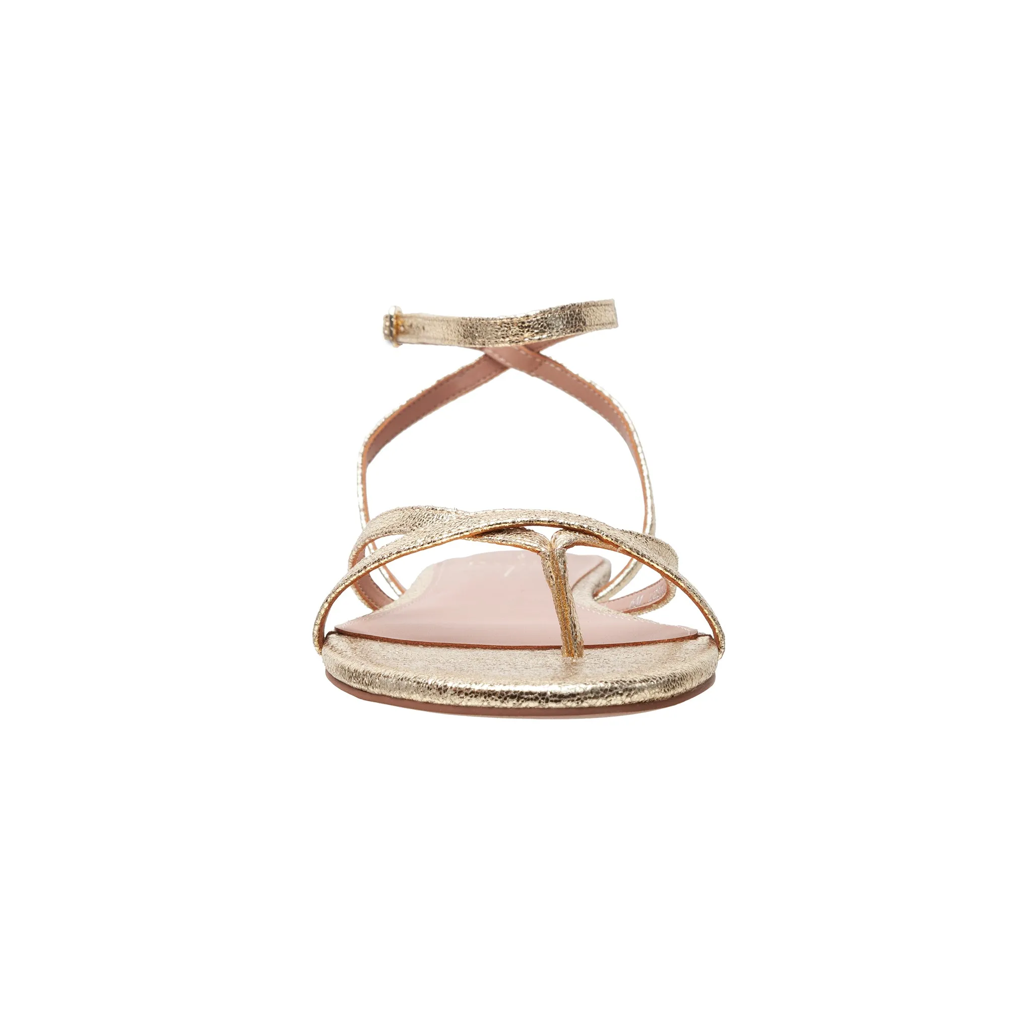 LUZ | Strappy Ankle Wrap Flat Leather Sandals
