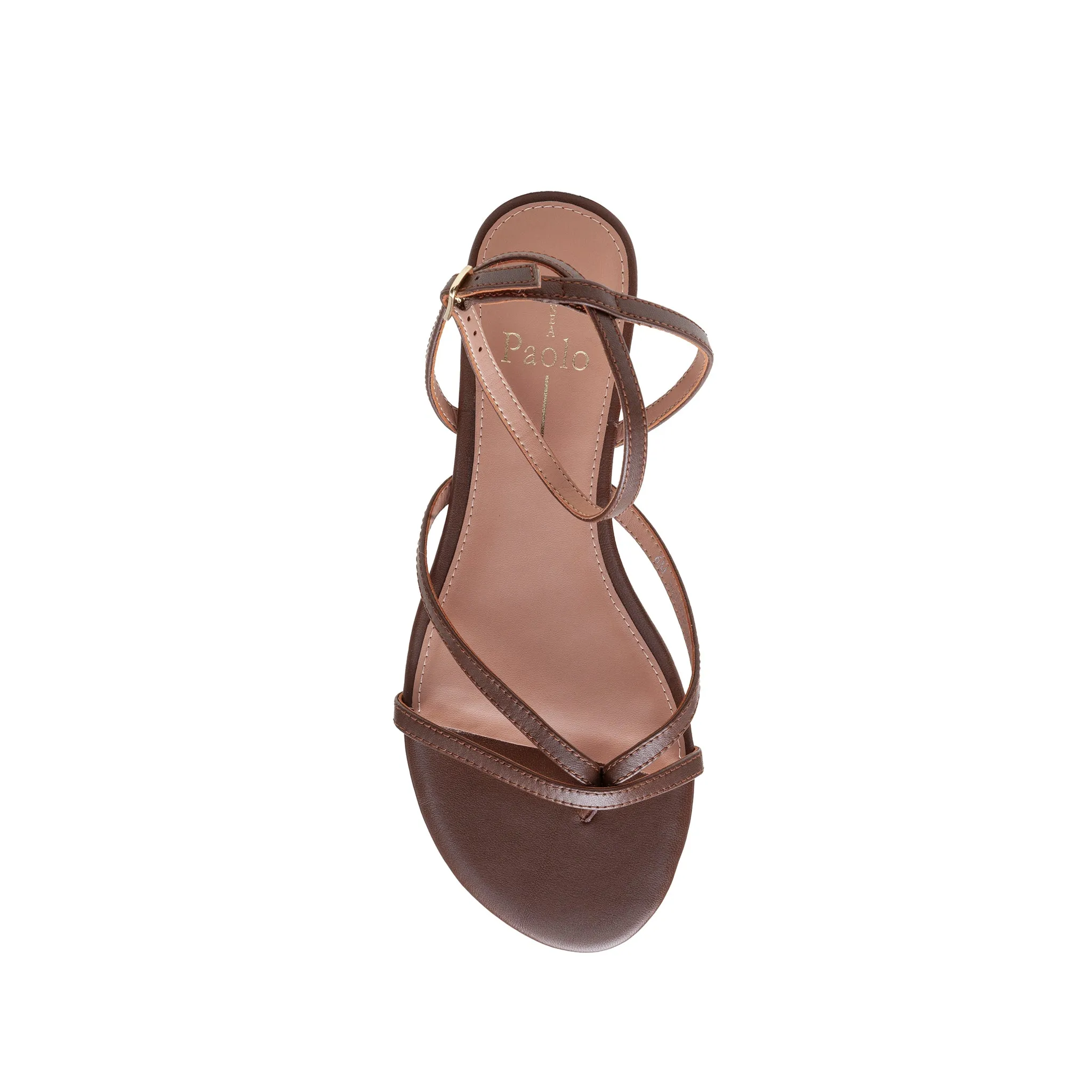 LUZ | Strappy Ankle Wrap Flat Leather Sandals