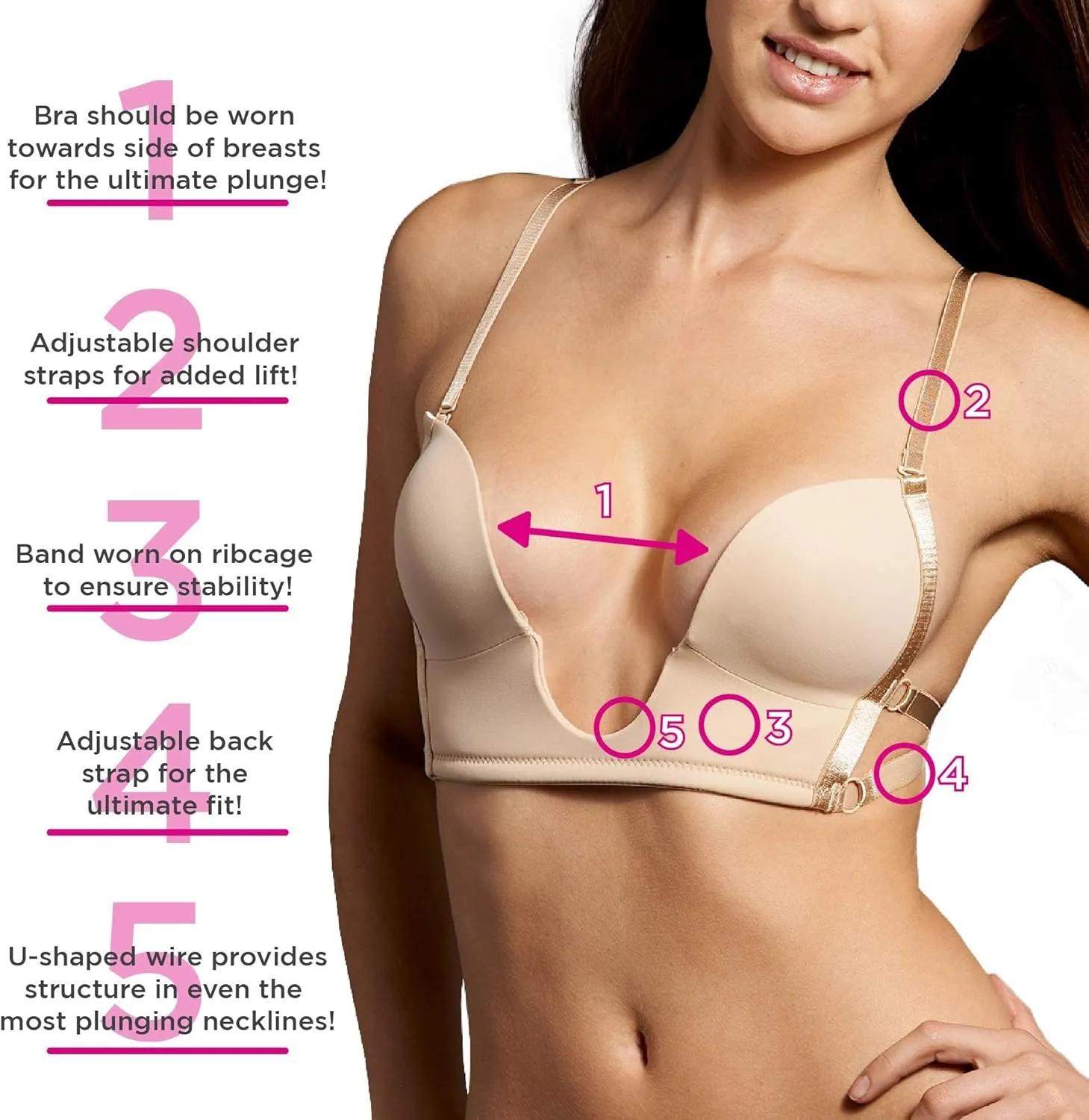 Maidenform Women's Plus Size Plunge Bra