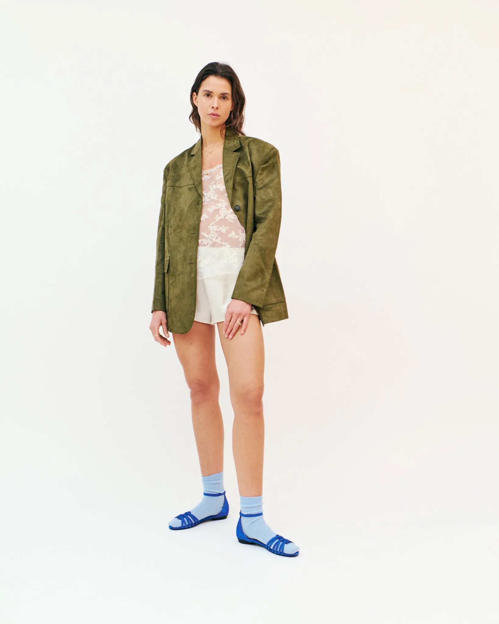 Mareike 10 Calf suede Electric blue