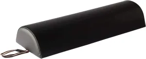 Master Massage Massage Bolster,Pillow Cushion, PU Upholstery, 100% Memory Foam, for Massage/Spa/Beauty/Tattoo/Back Pain Relief, (9" Half Round, Black)