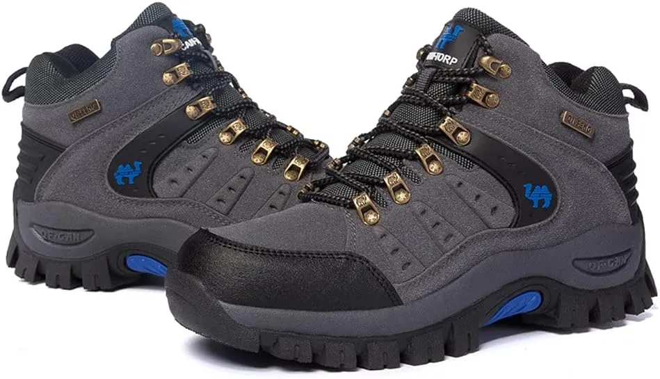 Men's Ankle High Trekking Boots Waterproof Backpacking Hiking Trails Shoes