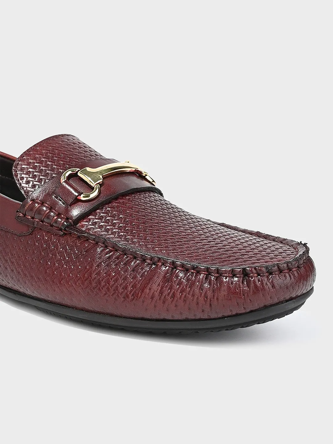 Men's Brown Leather Slip-On Loafers