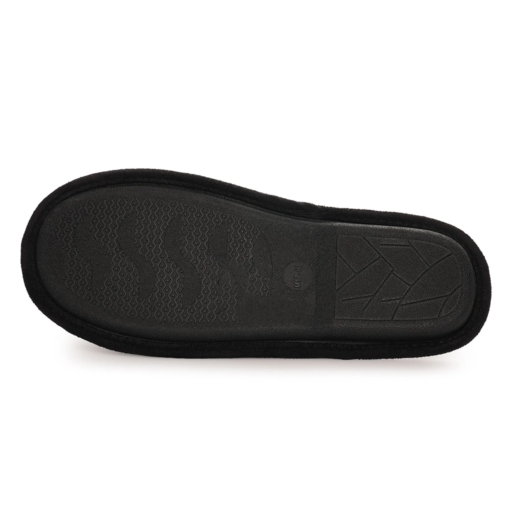 Men's Football Mule Slippers Black and White Soccer Ball Design Slip-On