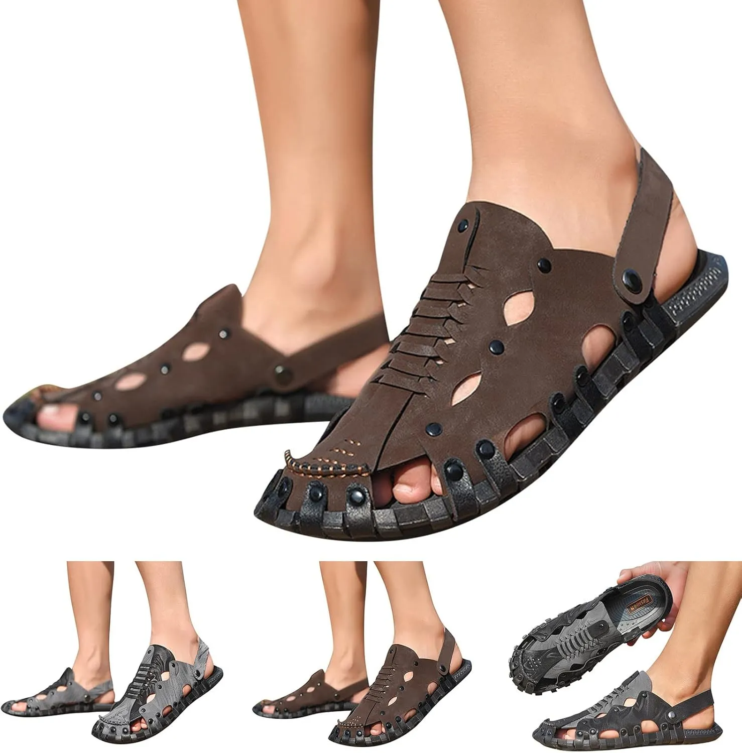 Men's Sandals Summer Close Toe Soft Sole Comfortable Sandal Sport Hiking & Outdoor Walking Beach Sandals
