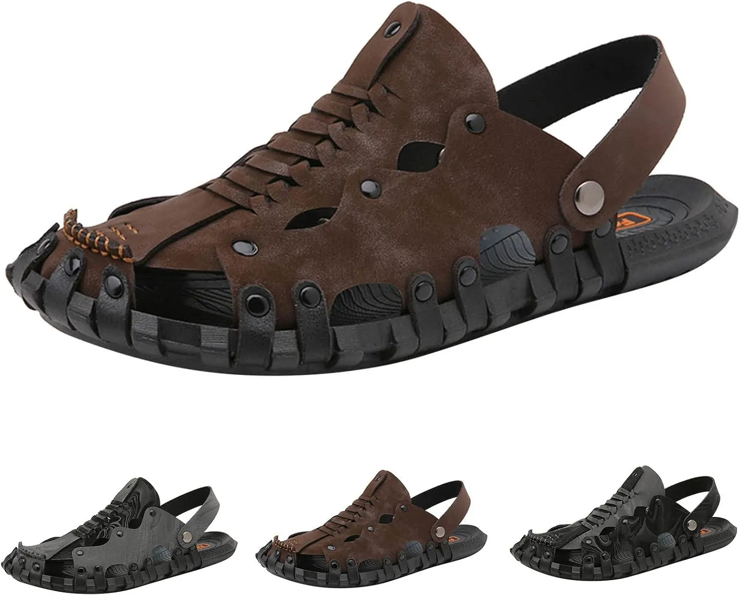 Men's Sandals Summer Close Toe Soft Sole Comfortable Sandal Sport Hiking & Outdoor Walking Beach Sandals