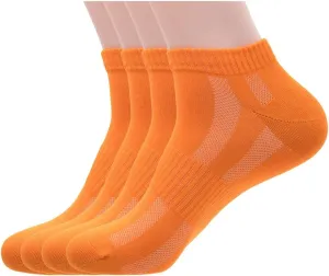 Mens Sports Low Cut Ankle Socks, Cotton & Pearl-Fiber Socks Drcrease-Odor Moisture-Wicking for Sweaty Feet (4 Pack)