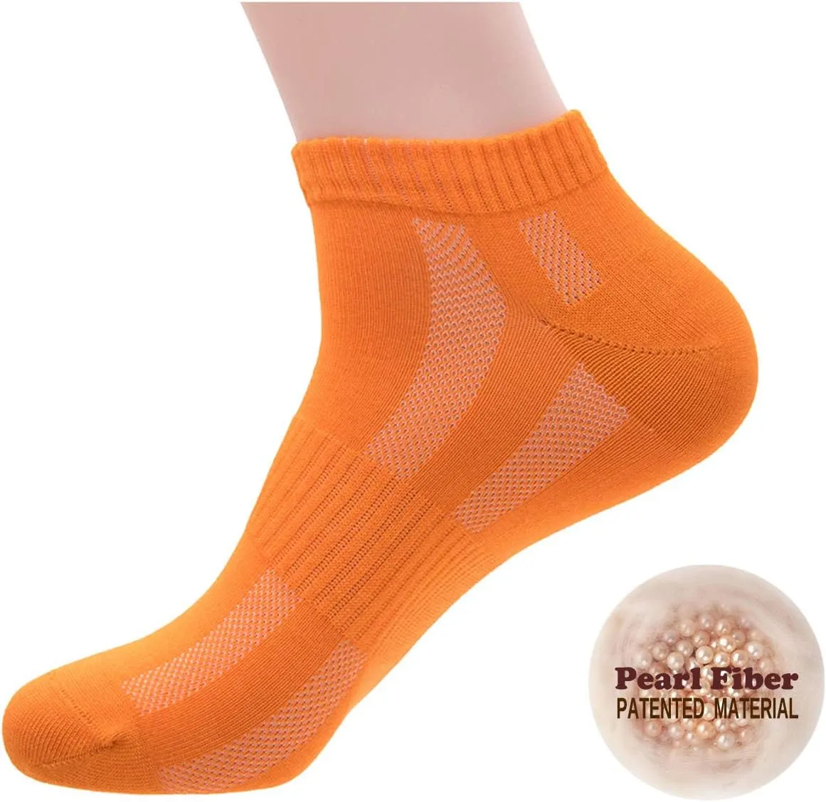Mens Sports Low Cut Ankle Socks, Cotton & Pearl-Fiber Socks Drcrease-Odor Moisture-Wicking for Sweaty Feet (4 Pack)