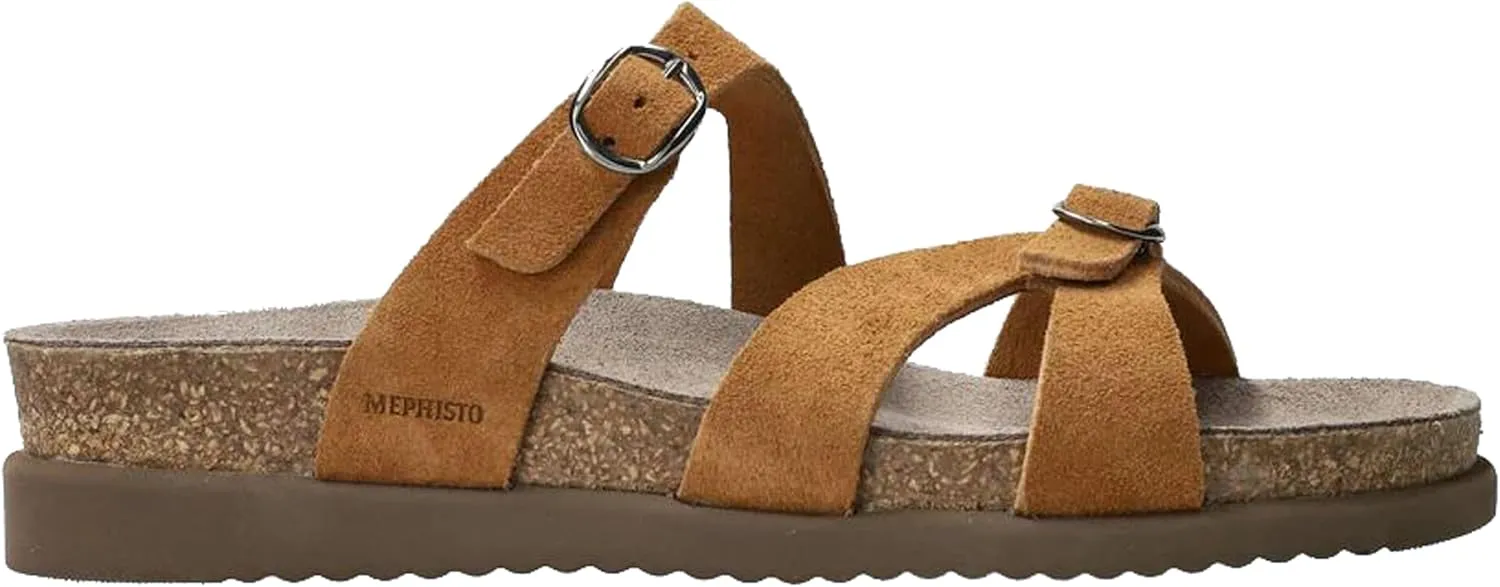 Mephisto Women's Hannel Flat Sandal, Tobacco, 8
