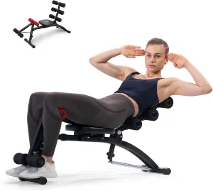 MERACH Ab Machine, Multi-Functional Adjustable Ab Trainer, Ab Workout Bench for Home Gym, Sit Up Machine for Abdominal, Exercise Chair for Full Body Workout