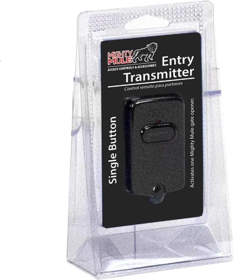 Mighty Mule Single Button Gate Opener Remote (FM135) , Black