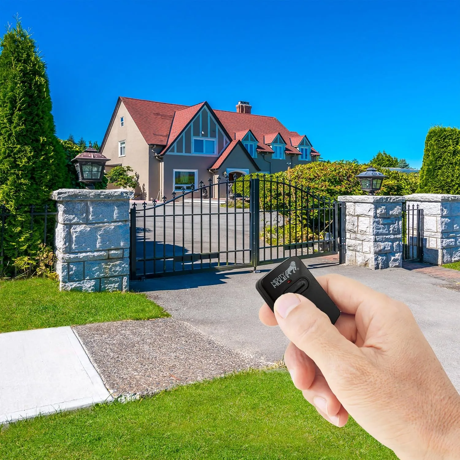 Mighty Mule Single Button Gate Opener Remote (FM135) , Black
