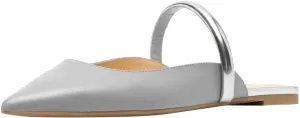 Milooey shoes Women Comfortable Closed Pointed Toe Flat Mule Strappy Slip On Sandal Backless Loafer Party Dress Casual Shoes Size 4-16 Us