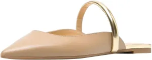 Milooey shoes Women Comfortable Closed Pointed Toe Flat Mule Strappy Slip On Sandal Backless Loafer Party Dress Casual Shoes Size 4-16 Us