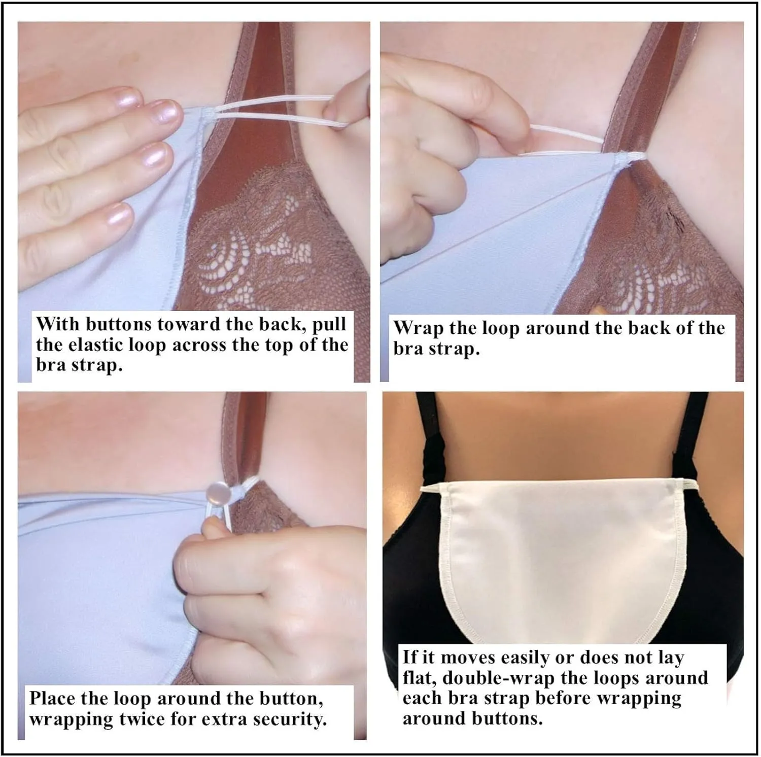Modesty Panel Cleavage Cover Mock Cami 100% Cotton 5 Sizes