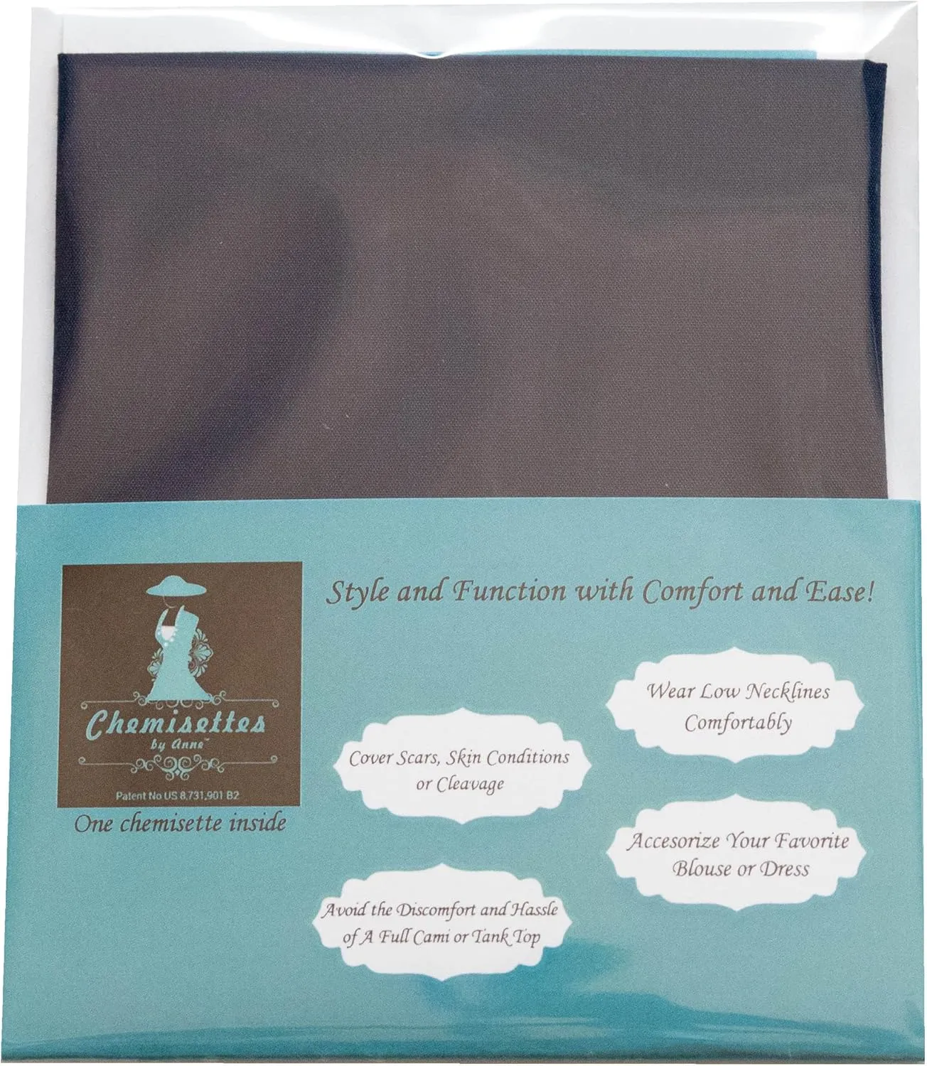 Modesty Panel Cleavage Cover Mock Cami 100% Cotton 5 Sizes
